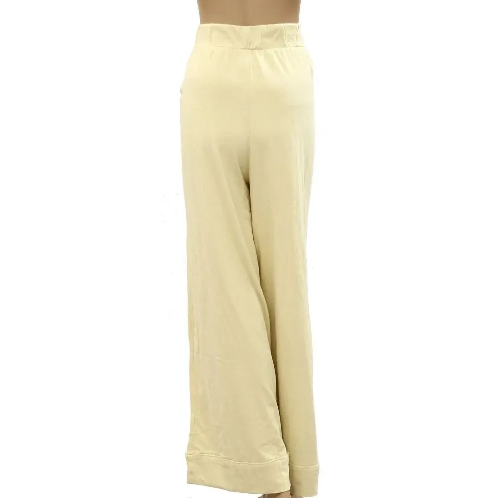 Free People Free-Est Trouser Pants Pull-On Mid-Rise Wide-Leg Cotton S 287545